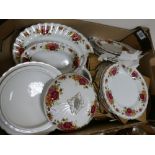 A collection of Myott Rose Garden dinner ware to include: plates,