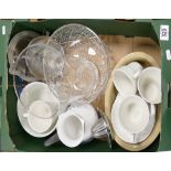 A mixed collection of items to include: Wedgwood festivity cups, saucer and bowl,