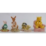 Royal Doulton Winnie the Pooh figures to include: Tigger Signs the Risolution, Piglet & Honey Pot,