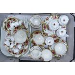 A collection of Royal Albert Old Country Roses dinner and tea ware: including large and small cups