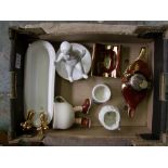 A mixed Carlton Ware collection: including Rouge Royale table lighter, ashray etc (7).