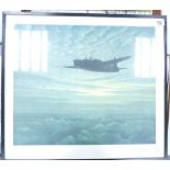 Large Frost & Rhead Wellington Bomber Print: dated 1948 frame size 65 x 58cm