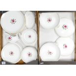 Royal Doulton Floral decorated Sweetheart Rose Dinnerware to include: Plates, tureens,