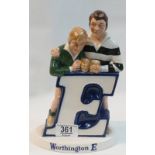 Beswick Worthington E Advertising Figure with Rugby Player Feature: height 22cm