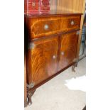 Inlaid Dark Wood Television Cabinet: