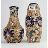 Two Amphora Pottery Art Nouveau Vases: