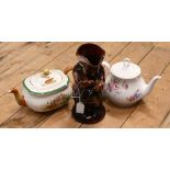 Spode Off to Draw Tea Pot: together with Mayfair branded floral decorated Teapot and An early 19th