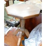 Oak Octagonal Small Occasional Table: