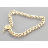 9ct gold hollow curb bracelet: 5.