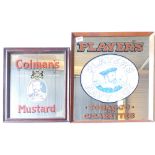 Large Players Navy Cut Tobacco & Cigarettes Pub Advertising Mirror: together with Colmans Mustard