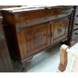 Edwardian Dark Wood Dresser Base: