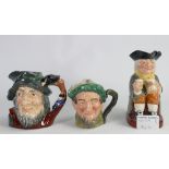 Royal Doulton Small Character Jugs to include: Rip Van Winkle,
