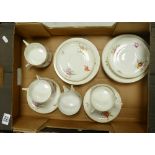 A collection of hand decorated Bavaria China tea ware to include: cups, saucers,
