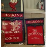 Higson Pub Advertising Sign: together with matching large lantern(2)