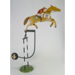 Decorative Metal Race Horse Theme Balancing garden ornament: