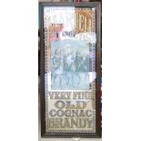 Large Martell Very Fine Old Cognac Brandy Pub Advertising Mirror: height 92cm x width 40cm