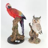Large Resin Figure off Parrot: together with similar owl,