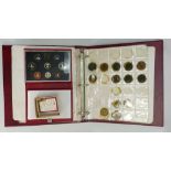 Group of coins & coin set 1990: Album of general old UK coins, together with UK 1990 cased set.