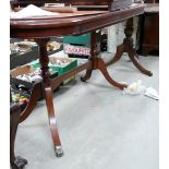 Reproduction Mahogany Regency Style Extending Dinning Table: length 220cm x width 80cm