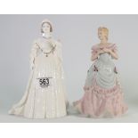 Coalport Commemorative Queen Victoria Limited Edition Figure: together with matt figure Opening