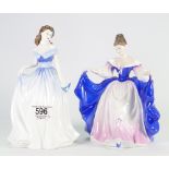 Royal Doulton Lady Figures: Charlotte Hn4092 & Sara HN3308(2)