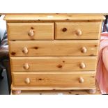 Modern pine Chest of Five Drawers: