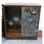 Small Glazed Bookcase: together with modern metal garden feature(2)