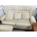 Parker Knoll Classic Walnut Framed Settee: Two Seater