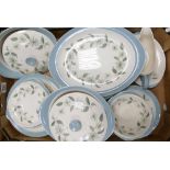 A collection of Wedgwood Penshurst patterned dinnerware to include: Tureens, platters, bowls,