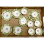 Paragon Floral Decorated Pompadour patterned set of six trio's: