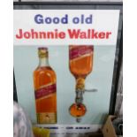 Very Large Johnnie Walker 1950's Framed Advertising Poster: The Scotch of Scotch,