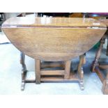 Small Oak Drop Leaf Table: