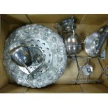Silver Plated items to include: Egg Coddler, Plate Warmer,