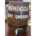 Mendoza Dry Sherry Large Advertising Barrel: