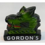 Gordons Gin Glass Adverting Figure: in form of Wolfs Head