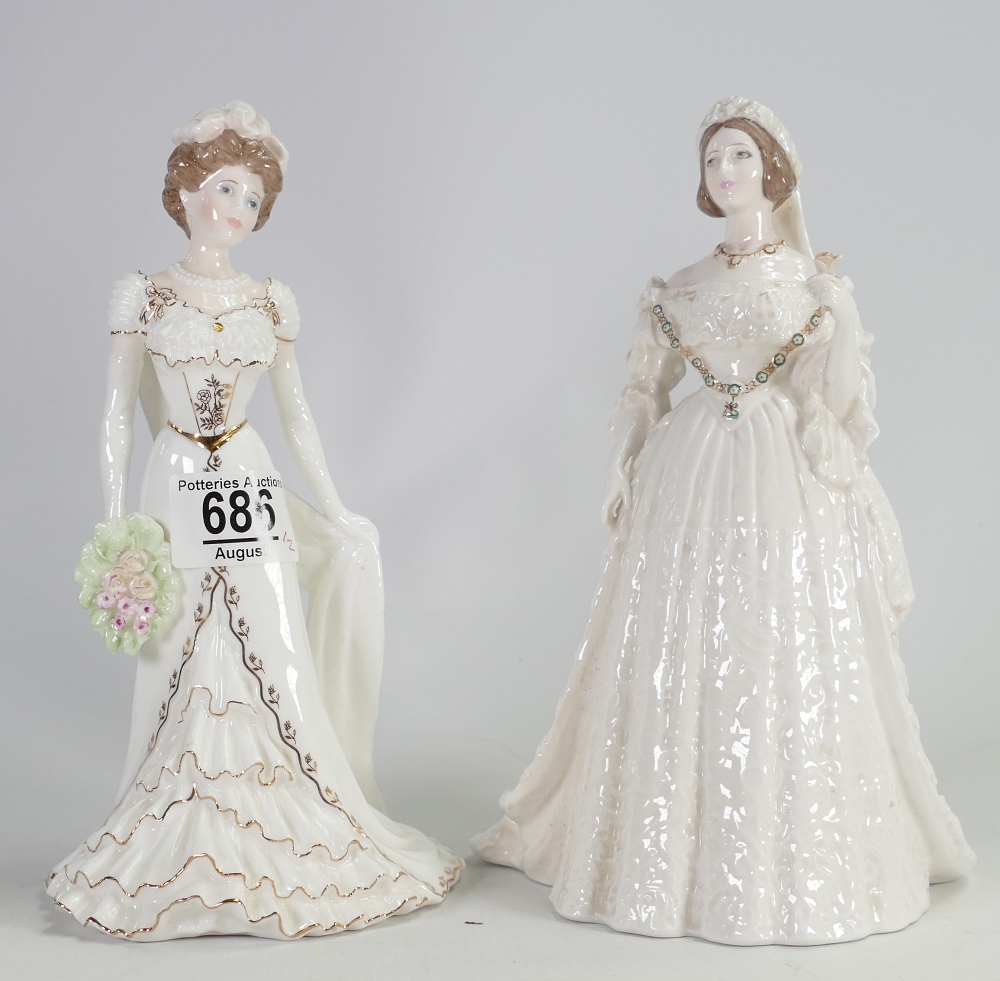 2 Coalport Limited Edition Figures Queen Victoria: & Charlotte - A Royal Debut