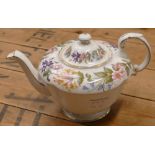 Paragon floral decorated Country Lane design Tea pot: height 16cm.