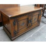 Reproduction Oak Television Cabinet: