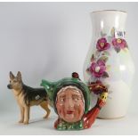 A mixed collection of items to include: Beswick Sairey Gamp Teapot,