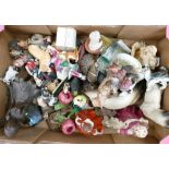 A mixed collection of items to include: Leonardo Resin Figures, similar animal figures,