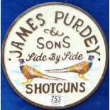 Cast Metal Sign - James Purdey & Sons Shotguns: