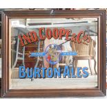 Ind Coope & Co's (limited) Burton Ales Pub Advertising Mirror: height cm x width 55cm