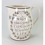 Wedgwood Cream ware The London Jug: height 20cm