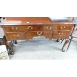Good Reproduction Mahogany Buffet Side Cabinet: on Queen Anne Ball and Claw Feet, width 137cm,