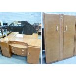 1940's Walnut Wardrobe: Together with dressing table (2)