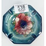 Moorcroft Ashtray Anemone Design: