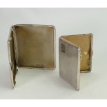 Two Silver cigarette cases: 174 grams.