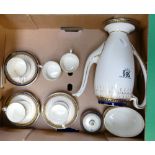 Royal Doulton 1920's Gilded Coffee set: 5 cups , six saucers,