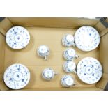 Royal Copenhagen 2162 Patterned Blue and White part tea set.