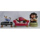 2 Goebel Musical Cat Figures by Rosina Wachtmeister: Kleine Nachtmusic & Fur Elise (piano a/f) and